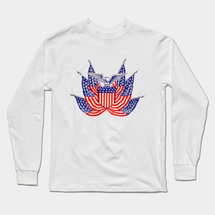 American Flags and Eagle Long Sleeve T-Shirt